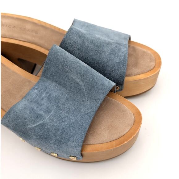 Veronica Beard Hannalee Platform Suede Clog Sandals Women's US10.5M EU41 - Picture 11 of 11